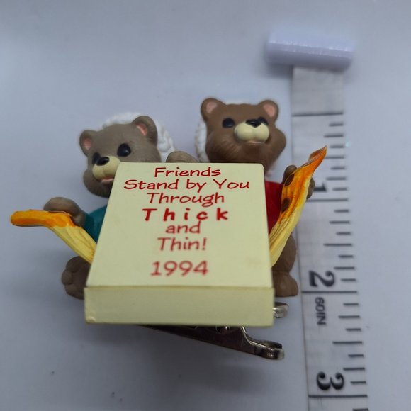 Vintage Pizza 1994 Hallmark Friends Through Thick 'N‎ Thin Clip-On Ornament - Picture 5 of 5